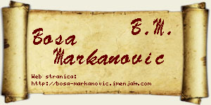 Bosa Markanović vizit kartica